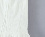 KYLETHOMASW  -  French Indie Folk Elegant White Lace Embroidery Lace V-neck Cotton Sleeveless Dress For Women White Tank Dress