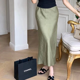 KYLETHOMASW  -  100% Cotton Summer Long Trumpet Skirts Women Flattering High Waist Wrap Hips Skirt Female 2024