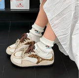 KYLETHOMASW  -  Casual Sneakers Women's Soft Soled Mesh Sneakers Lightweight Breathable Casual Shoes Ins Trendy Color Block Japanese Style