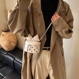 KYLETHOMASW  -  Cute Mini Box PU Leather Crossbody Bag Lady Handbags and Purses Women 2024 Y2K Korean Fashion Chain Cross Body Bag