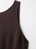 KYLETHOMASW  -  Sexy Solid O-Neck Sleeveless Backless Hollow Out Tassel Maxi Dress Women Summer Bodycon Zipper Long Dress Club Beach