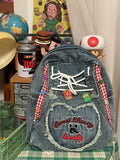 KYLETHOMASW  -  Love Embroidery Series Original Shoulder Cowboy Bag Student Party Bag Retro Handbag Y2k Backpack