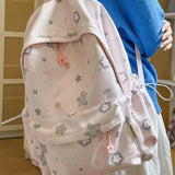 KYLETHOMASW  -  Fashion Kawaii Y2k Backpack Preppy Cute Star Print Girls Schoolbags High-capacity Outdoor Travel Backpacks for Women Students