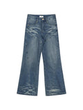 KYLETHOMASW  -  Woman Vintage Flare Jeans Korean Autumn New High Waist Slim Button Denim Pants Y2K Retro Streetwear Loose Lady Wide Leg Trousers