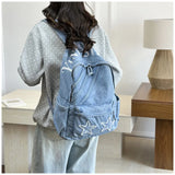 KYLETHOMASW  -  New Star School Bag for Female Japanese Denim Women Backpack High School Teenagers Student Casual Large Capacity Back Pack