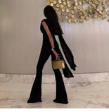 KYLETHOMASW  -  Skinny New Daughter European and American Supermodel Aura Fashion Slim Slim Streamer Design Personalized Jumpsuit Women