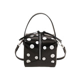 KYLETHOMASW  -  Polka Dot Handbag Personalized Box bags for Woman Small Square Bolsas Portable Bolsos Mujer Shoulder Crossbady Bolsa Sac Femme
