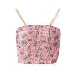 KYLETHOMASW  -  Hot Girl French Retro Gentle Style Embroidery Small Floral Camisole Women Summer High Waist Slim Short Sling Tops with Chest Pad