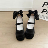 KYLETHOMASW  -  Night Club Platform Women Lolita Pumps Fashion Butterfly-knot High Heel Shoes New Spring Autumn Ladies Stripper Party Shoes