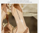 KYLETHOMASW  -  Sharp Pointed High Heels Women New French Style Single Shoe Sandals Women Paired with A Skirt Thin Heeled Pumps Women Shoes