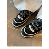 KYLETHOMASW  -  Platform Panda Color Block Plus Fleece All-match Sneakers Casual Board Shoes