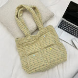 KYLETHOMASW  -  Streetwear Fluffy Y2k Aesthetic Women's Handbags Sweet Kawaii Pocket Shoulder Bags Fashion All Match Shopping Underarm Bag
