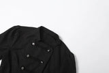 KYLETHOMASW  -  Harajuku Double-breasted Cropped Shirt Y2k Aesthetic Women Solid Slim Fit Blouse Streetwear Double-breasted Grunge Blusas