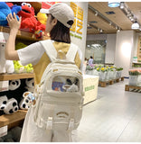 KYLETHOMASW  -  Ita Schoolbags Women Ins Kawaii Cute Ears High-capacity Transparent Bags Y2k Students Contrast Color Dopamine Fashion Backpacks