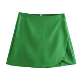 KYLETHOMASW  -  Black Mini Skirt Skort Women High Waist Skirts Brown Sexy Cute Summer Shorts For Woman Kawaii Wrap Skirt With Shorts Pink