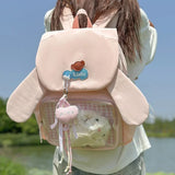 KYLETHOMASW  -  Lovely Sweet Ear Ita Mochila 2025 New Teenage Girls Mochilas Student Backpack School Trendy Bag Commuter Bags for Woman