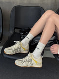 KYLETHOMASW  -  Women's Sneakers 2025 Summer Fashion Breathable Lace Up Running Shoes Outside Soft Soled Lightweight Comfortable Sneakers