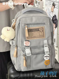 KYLETHOMASW  -  Schoolbag Female College Students Retro Simple Computer Backpack Junior High School Student Large-capacity Travel Backpack Male