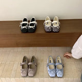 KYLETHOMASW  -  Spring/Autumn Ballet-Style Bow Flat Flats for Women Square Toe Mary Jane Shoes Soft Sole Shallow Comfortable Women Flats 6352