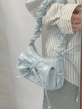 KYLETHOMASW  -  Fashion Bow Women's Bag 2025 Summer New Single Shoulder Underarm Drawstring Pleated Crossbody Square Bags