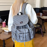 KYLETHOMASW  -  Polka Dot Print Bag Travel Mochila High Capaci Mochilas Mujer Pockets Backpacks Backpack Fashionable Casual Bags for Woman