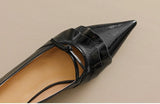 KYLETHOMASW  -  Summer New Wave Design Women's Flat Shoes Pointed Toe Shallow Slip-on Female Single Shoes Solid Color Versatile Ladies Footwear