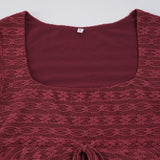 KYLETHOMASW  -  Y2k Sexy Solid Slim Square Collar Sleeveless Lace Patchwork Fashion Tanks