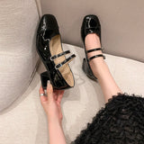 KYLETHOMASW  -  New Women's Lolita Mary Jane Shoes Causal Formal Versatile Women High Heel Shoes Wedding Party Elegant Ladies Dress Pumps