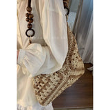 KYLETHOMASW  -  Ethnic Style Grass Woven Bag for Women 2025 New Summer Fashion Large Capacity Tote Beach Bags