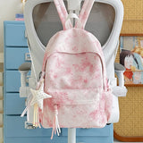 KYLETHOMASW  -  Women Star Print Backpack Polka Dot Star Charm Lightweight Student School New Trend Fashion Daypack Female Book Backpacks