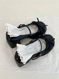 KYLETHOMASW  -  White round Head Bowknot Slip-On High Heel Mary Jane Shoes Women's New Style Heightening Versatile Fashion Single Shoes