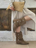 KYLETHOMASW  -  High-end Versatile Retro Chunky Heel Pointed Boots New Slim-enhancing Short Shaft Boots