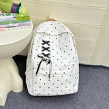 KYLETHOMASW  -  Dot Mochilas Mujer Bandage Bow Mochila Teenage Girls Bag Portable Lightweighte Bolsas Student Backpack Travel Bags for Woman