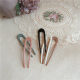 Kylethomasw Solid Color Acrylic U-shaped Hairpin Women Chinese Style Hair Sticks Pins Classic Ethnic Girl Hair Accessories Jewelry