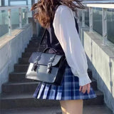 KYLETHOMASW  -  Preppy Style Square JK Mochila Messenger Mochilas High Capacity Students Backpack School Bag Multi-function Bags for Woman