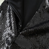 KYLETHOMASW  -  Chic Beach Vacation Long Dress Shiny Sequin Tulle Floor-Length Off-Shoulder Women's Dress Summer High-End Sensation Gown