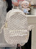 KYLETHOMASW  -  Lace Bow Polka Dot Bag Student Mochila Large Capacity Mochilas Mujer Backpack School Bolsas Feminina Corduroy Bags for Woman
