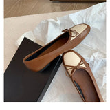 KYLETHOMASW  -  Retro Square Toe Bow Brand Low Heel Pumps Women Fashion Mixed Colors Flats Comfortable Shallow Moccasin Loafers Zapatos De Mujer
