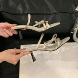 KYLETHOMASW  -  Female Slip On Footwear Sexy Ladies Thin Heels Shoes New In Summer Spring Fashion Butterfly-Knot Women High Heels Pumps Shoes