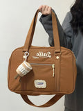 KYLETHOMASW  -  Vintage Casual Canvas Shoulder Bag Women Harajuku Aesthetic Zipper White Handbag Tote Bag Female Retro Crossbody Bags