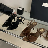 KYLETHOMASW  -  Fashion Street Style Elegant Thin High Heels Woman Pumps Pointed Toe Slingbacks Stripper Party Dress Shoes