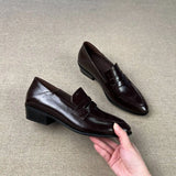 KYLETHOMASW  -  Fashion Women's Shoes Retro Luxury Genuine Leather Loafers for Woman Handmade Britain Casual Shoes Designer Shoes Zapatos Mujer