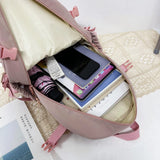 KYLETHOMASW  -  Women Backpack Multi-Pocket Nylon Girls Schoolbag Kawaii Girl Travel Student Bag