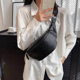 Kylethomasw Luxury Brand Female Belt Bag Solid color Leather Fanny pack Purse Fashion Ladies Waist Bag Designer Shoulder Crossbody Chest Bag