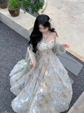 KYLETHOMASW  -  New Design Large Size Women's Dress Set Neck Hanging Strap Dress Meat Hiding Cardigan Unique And Beautiful Casual Wear