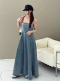 KYLETHOMASW  -  2025 Retro Style Backless Denim Camisole Dress Women Summer New Design That Accentuates Slim Elongated Silhouette