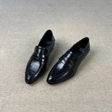 KYLETHOMASW  -  Fashion Women's Shoes Retro Luxury Genuine Leather Loafers for Woman Handmade Britain Casual Shoes Designer Shoes Zapatos Mujer