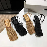 KYLETHOMASW  -  Summer Wedges Heel Fashion Women Sandals Casual Hollow Out Breathable Ladies Cover Toe Sandalias