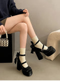KYLETHOMASW  -  Night Club Platform Women Lolita Pumps Fashion Butterfly-knot High Heel Shoes New Spring Autumn Ladies Stripper Party Shoes
