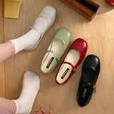 KYLETHOMASW  -  New Summer Spring Fashion Buckle Strap Women Mary Janes Flats Shoes Casual Female Round Toe Soft Dress Ladies Flat With  Shoes